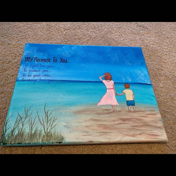 Love of mother n son painting